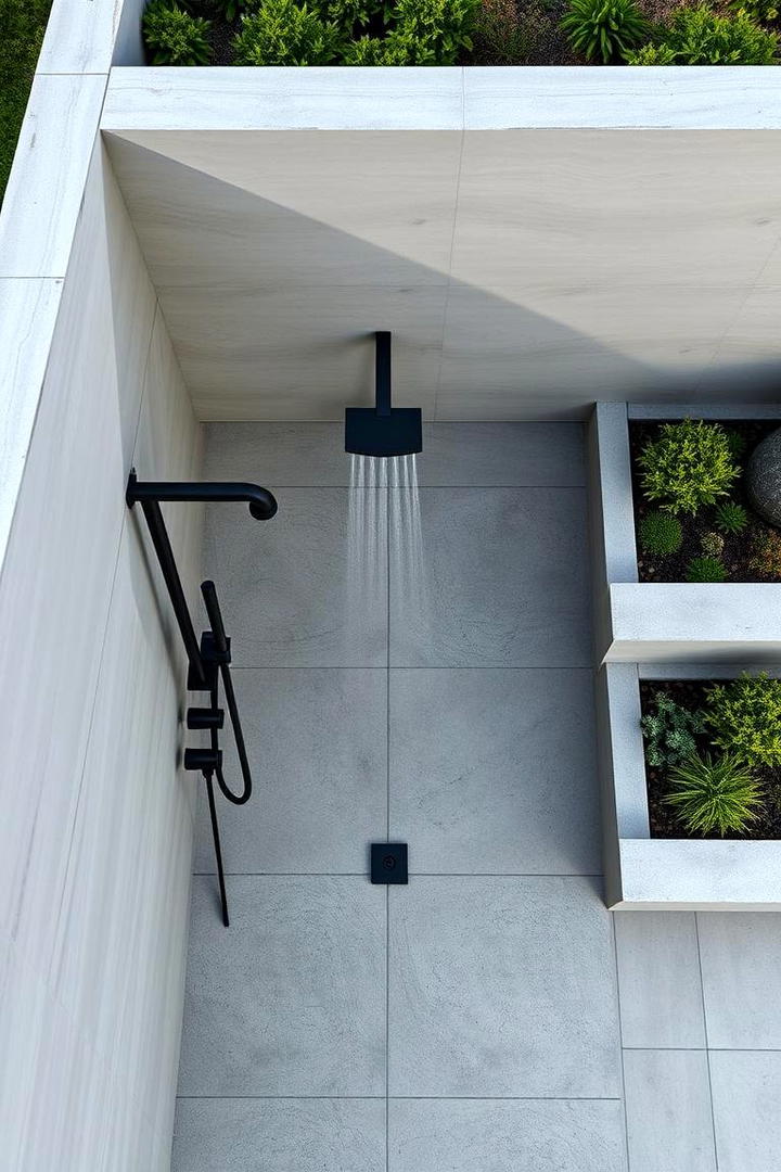 Modern Minimalist Oasis - 21 Outdoor Shower Ideas