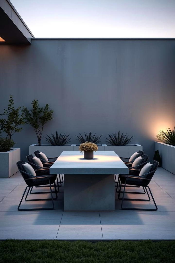 Modern Minimalist Outdoor Dining - 30 Outdoor Dining Area Ideas