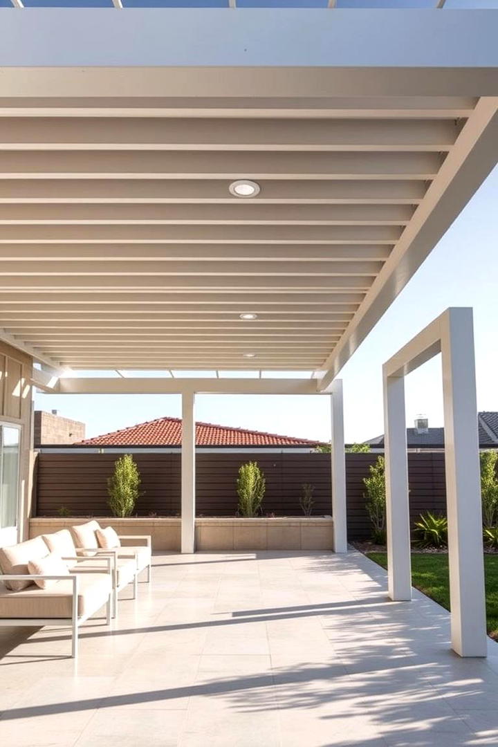 Modern Minimalist Pergola Patio - 21 Patio With a Pergola Ideas