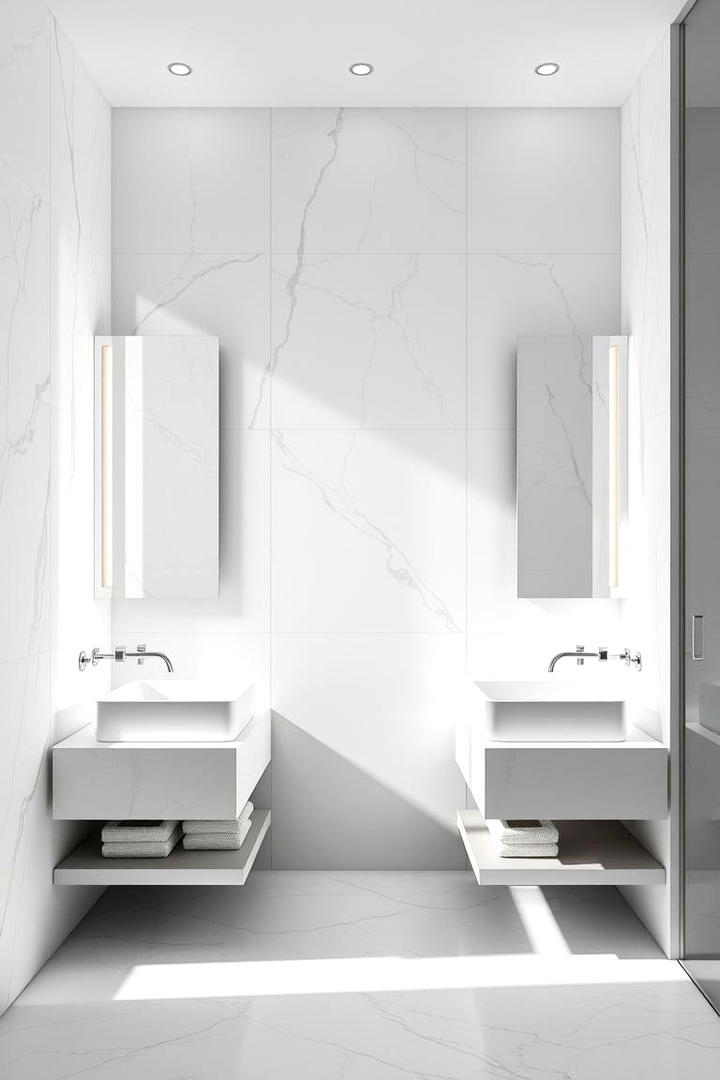 Modern Minimalist Powder Room - 21 Powder Room Ideas