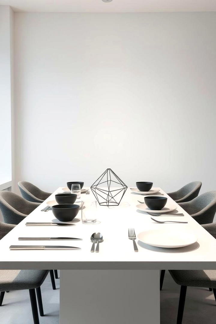 Modern Minimalist Setup - 21 Dining Room Table Decor Ideas