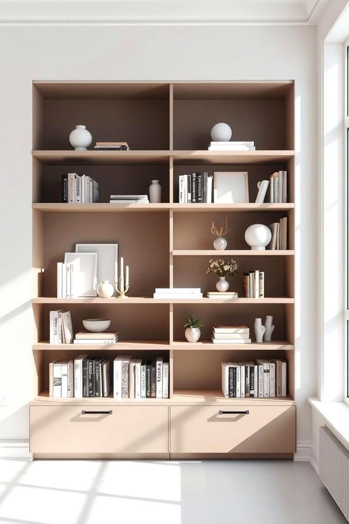 Modern Minimalist Shelving - 30 Bookshelf Decor Ideas