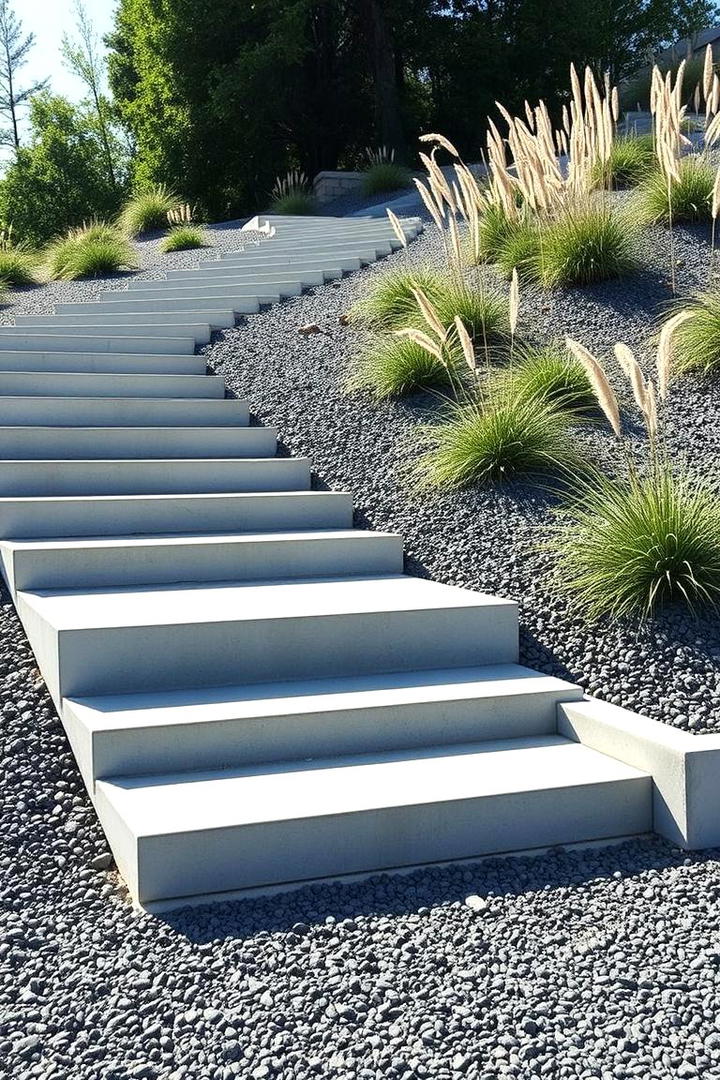 Modern Minimalist Slope Garden - 30 Sloped Garden Ideas