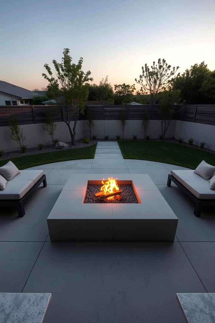 Modern Minimalist Square Fire Pit - 30 Square Fire Pit Ideas