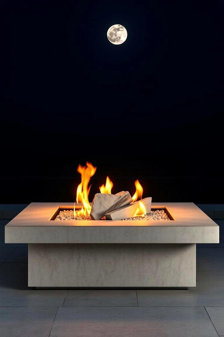 Modern Minimalist Stone Fire Pit - 30 Stone Fire Pit Ideas