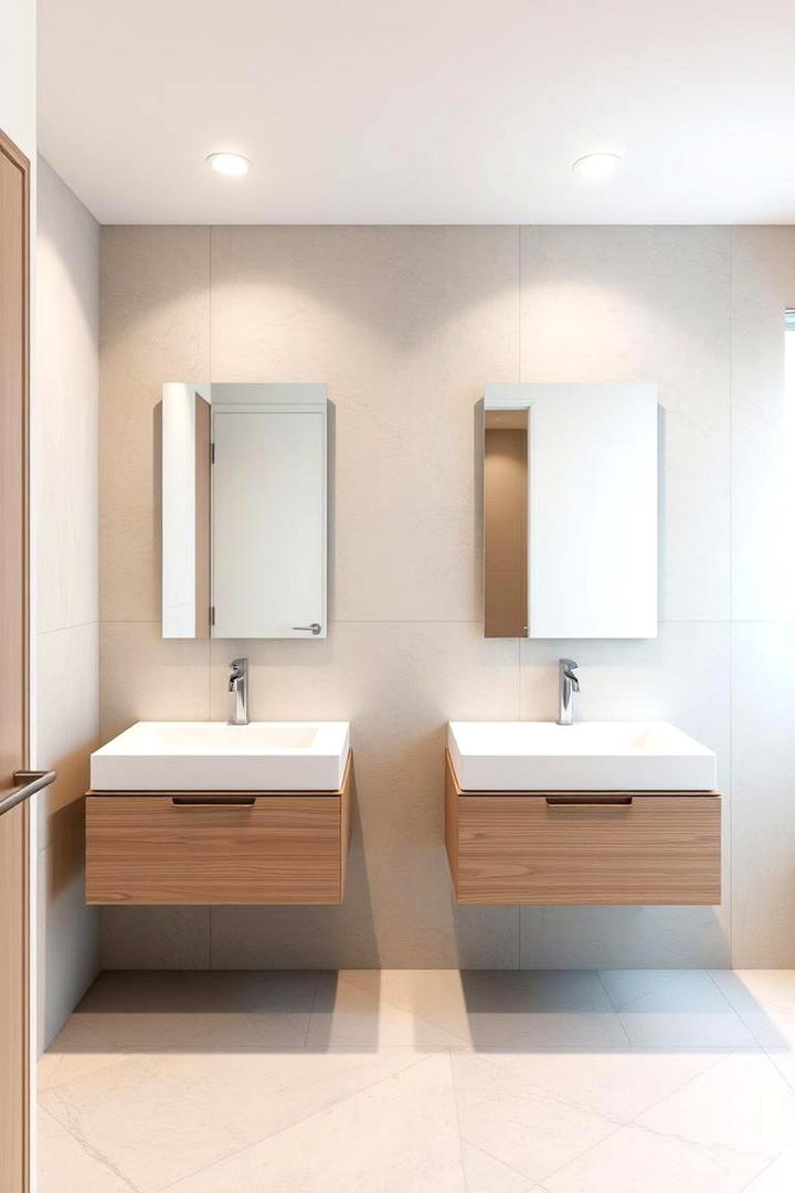 Modern Minimalist Style - 30 Jack and Jill Bathroom Ideas