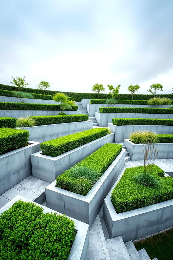 Modern Minimalist Terracing - 30 Tiered Garden Ideas