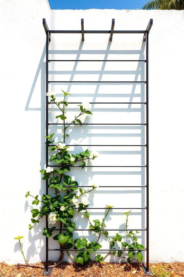 Modern Minimalist Trellis - 21 Garden Trellis Ideas