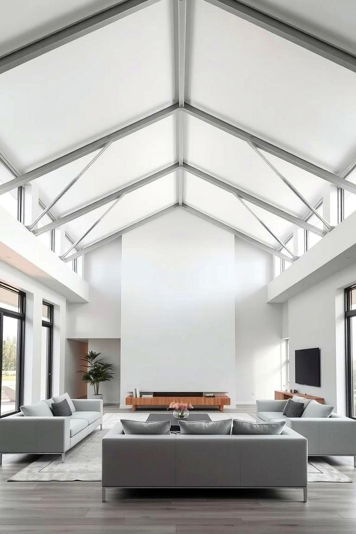 Modern Minimalist Vaulted Design - 30 Vaulted Ceiling With Beams