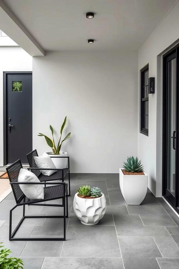 Modern Minimalist Vibe - 21 Small Porch Ideas