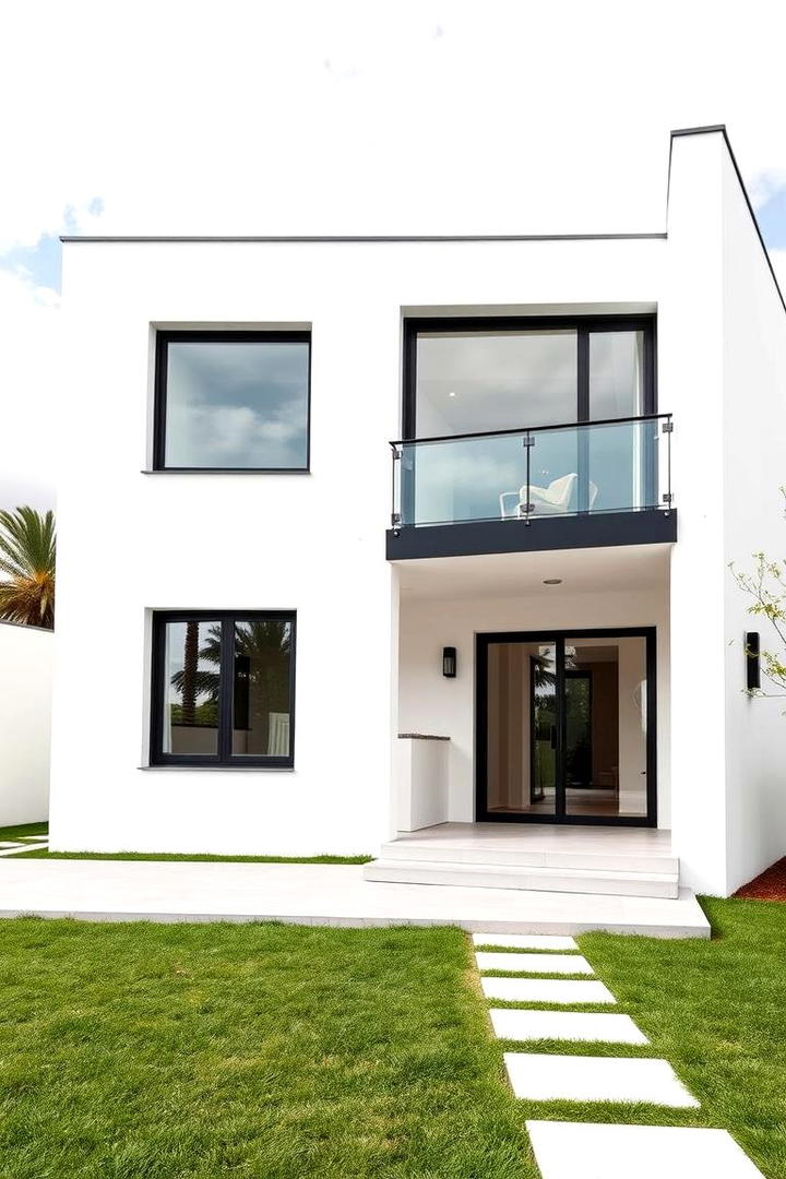 Modern Minimalist Villa with Black Accents - 30 Houses With Black Windows