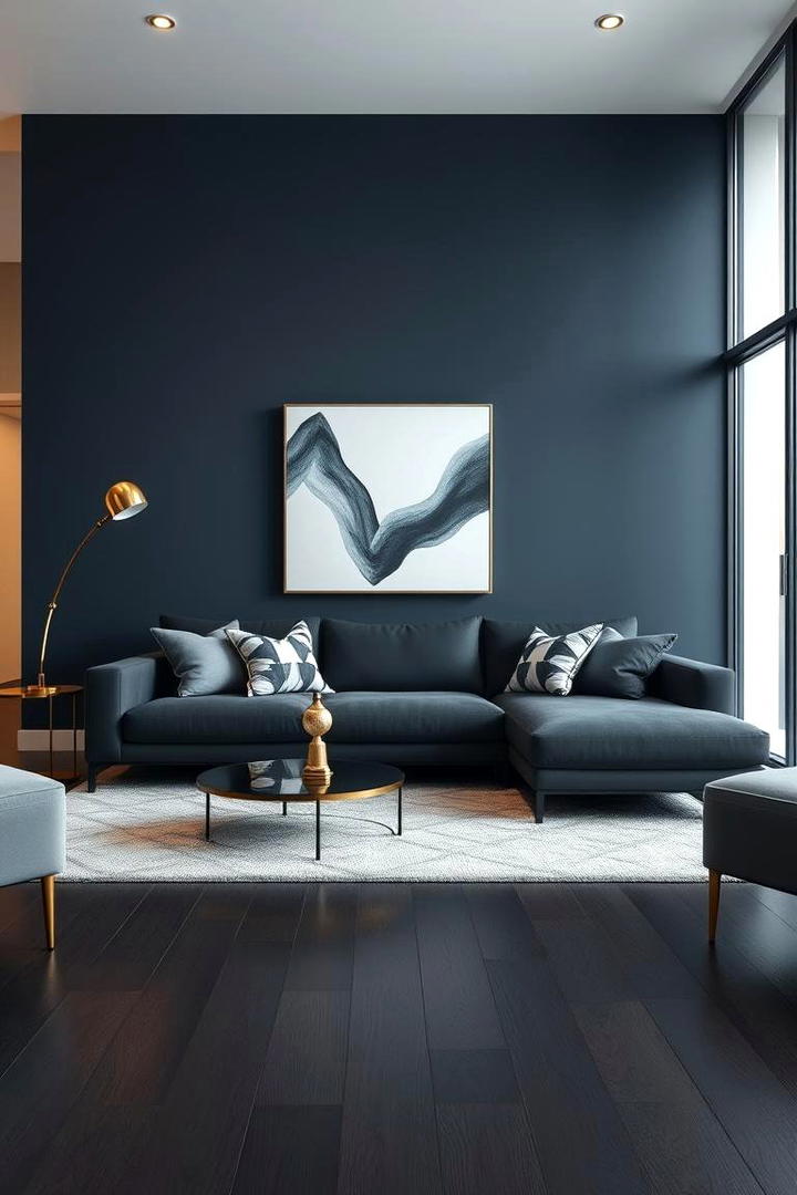 Modern Navy Chic - 21 Blue Living Room Ideas