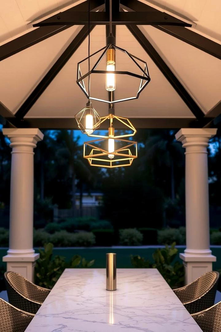 Modern Pendant Lighting - 30 Gazebo Lighting Ideas