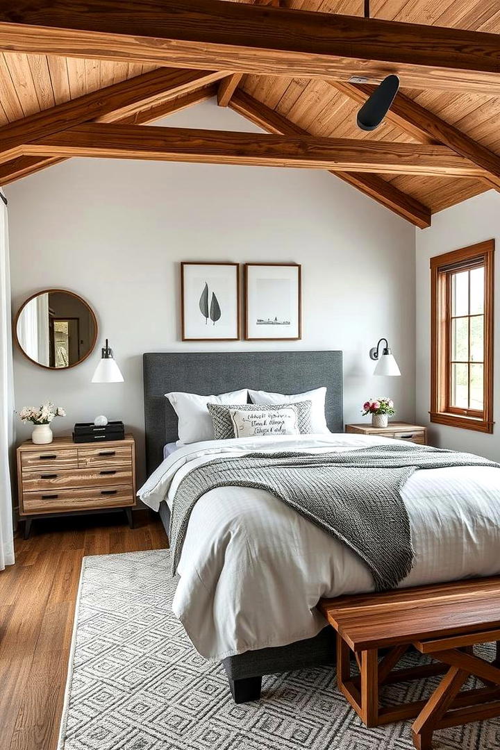 Modern Rustic Blend - 21 Farmhouse Bedroom Ideas