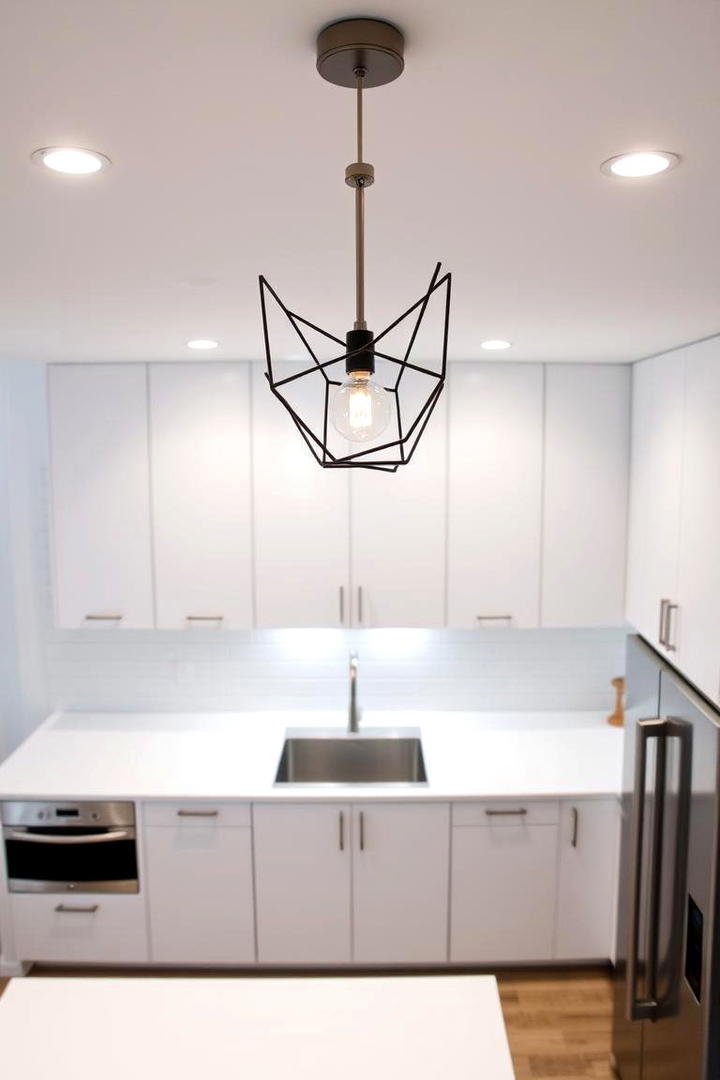 Modern White Lighting Fixtures - 30 Small White Kitchen Ideas