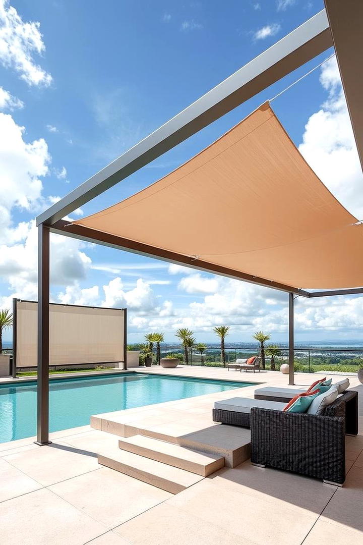 Modular Panels for Adaptable Shading - 30 Pool Shade Ideas