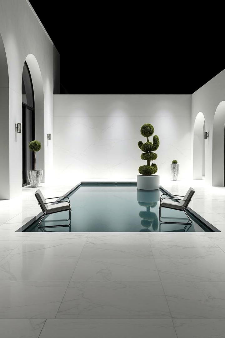 Monochromatic Elegance - 30 Pavers Around Pool Ideas