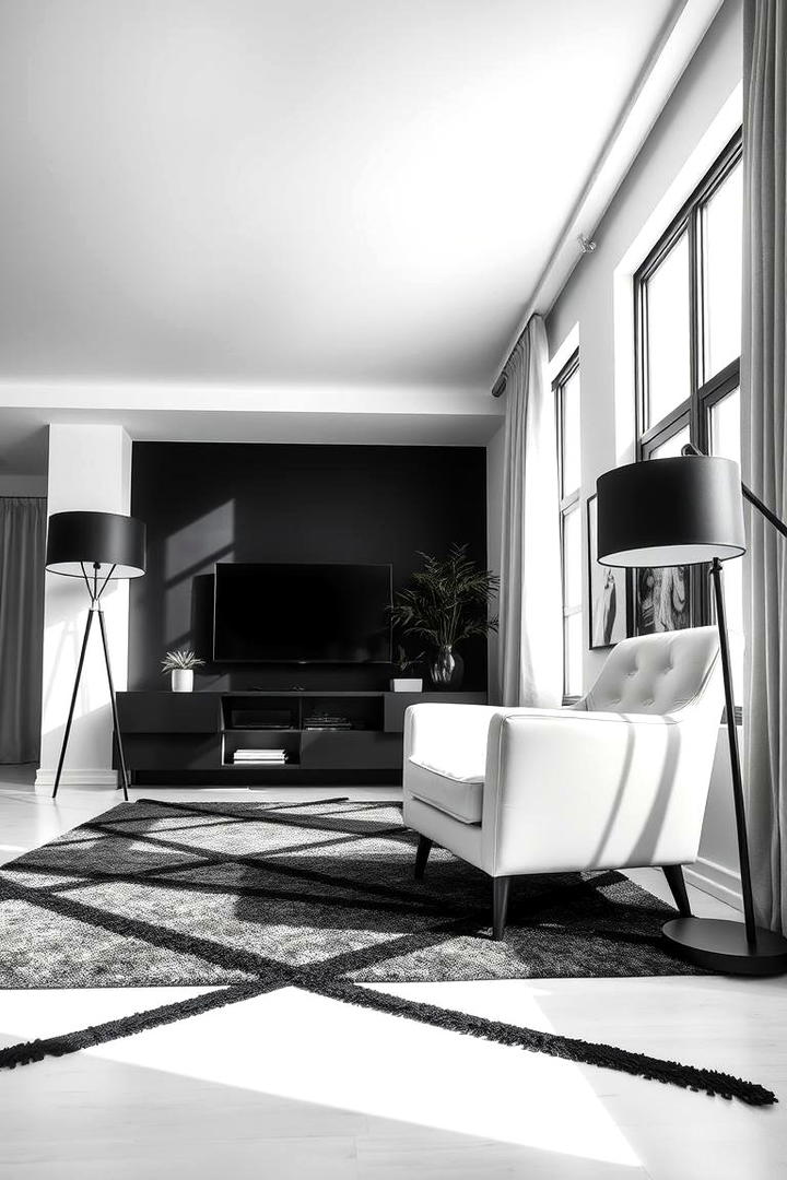 Monochrome Accents for Impact - 21 Minimalist Living Room Ideas