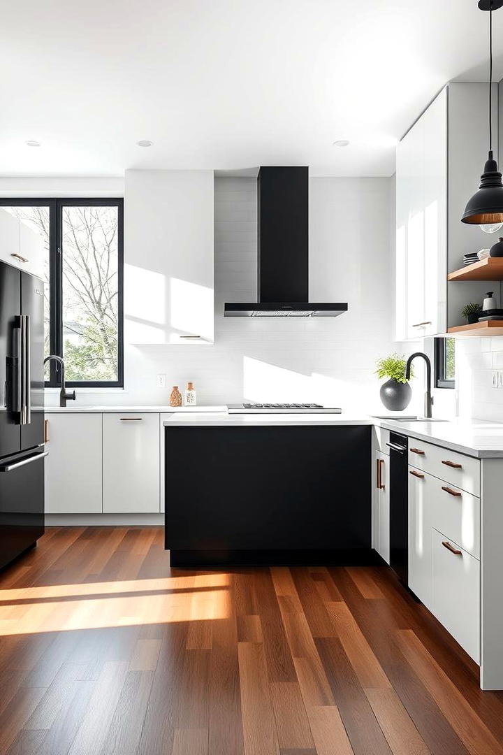 Monochrome Elegance - 21 Black and White Kitchen Ideas