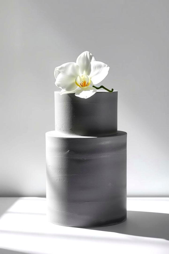 Monochrome Magic Cake - 21 Naked and Semi-naked Wedding Cake Ideas