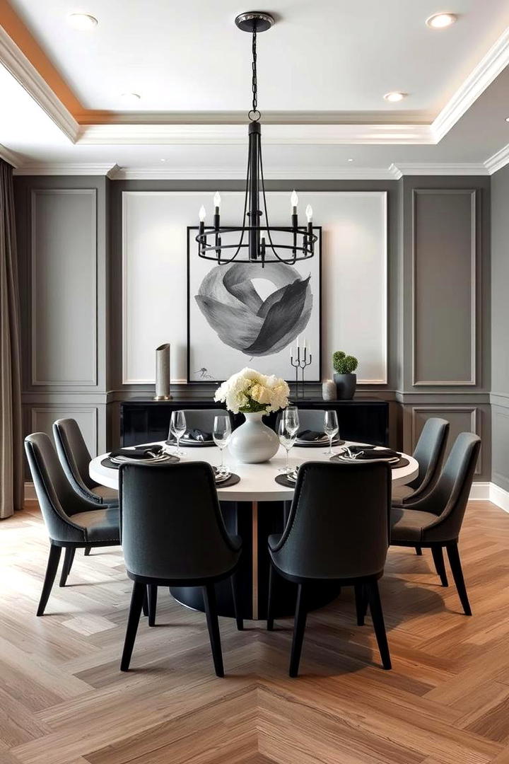 Monochrome Magic Dining - 21 Formal Dining Room Ideas