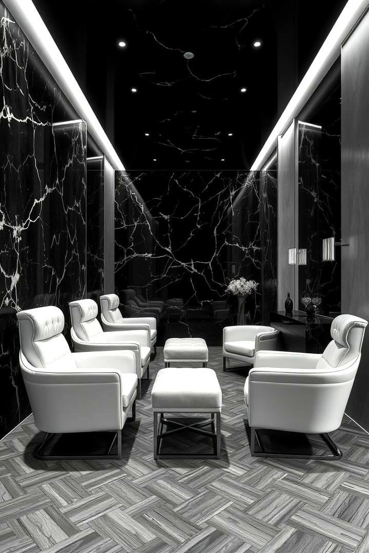 Monochrome Magic Facial Room - 30 Facial Room Ideas