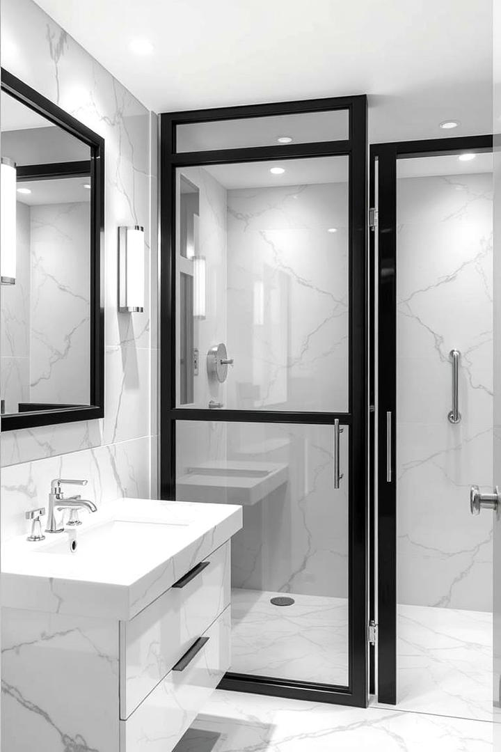 Monochrome Masterpiece - 30 Jack and Jill Bathroom Ideas