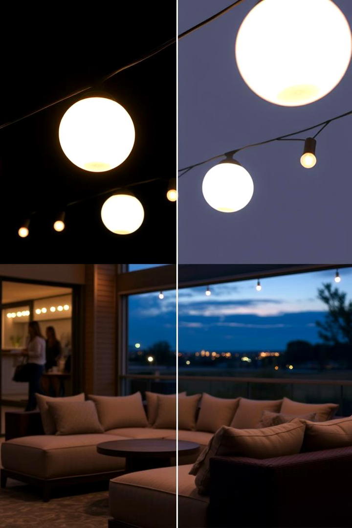 Mood Setting Dimmable Lights - 21 Patio String Light Ideas