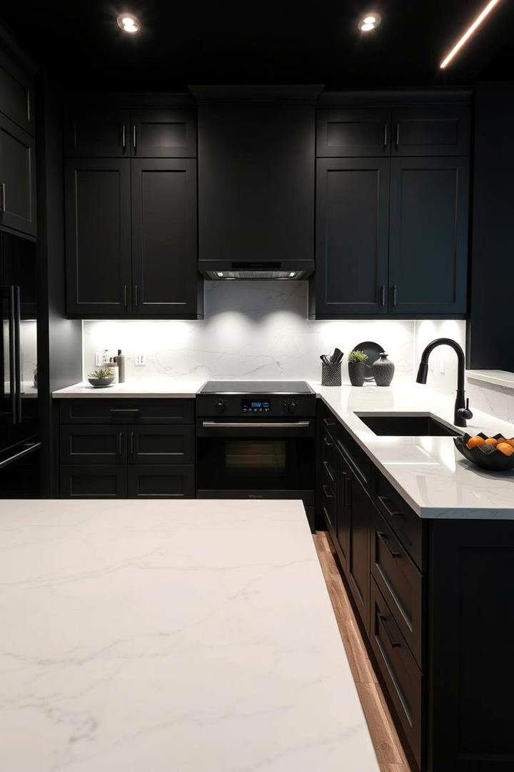 Moody Charcoal Drama - 21 Kitchen Cabinet Color Ideas