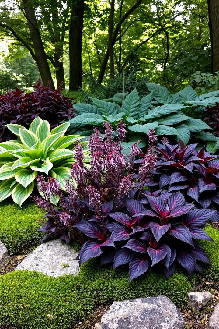 Moody Shade Garden - 30 Perennial Flower Bed Ideas