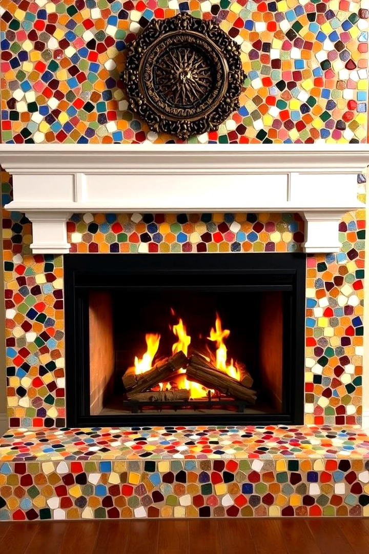 Mosaic Marvel - 21 Fireplace Tile Ideas