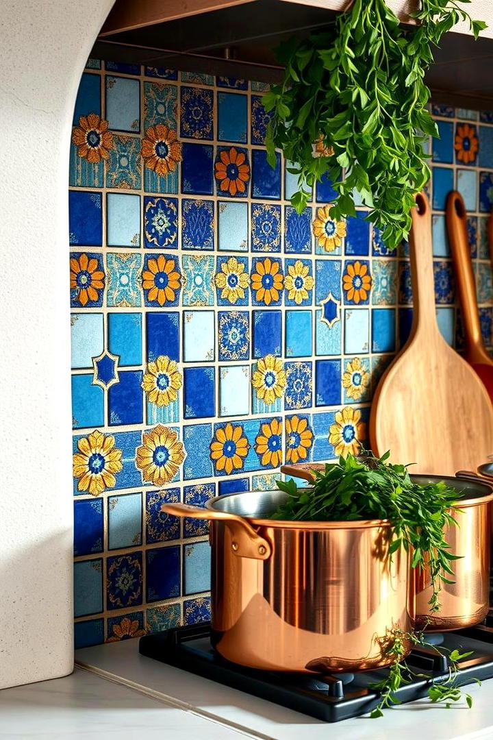 Mosaic Tile Accents - 30 Mediterranean Interior Design Ideas