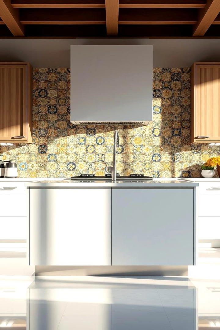 Mosaic Tile Masterpiece - 21 Kitchen Island Back Panel Ideas