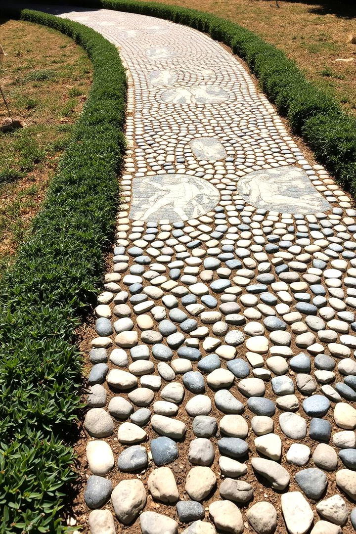 Mosaic Tile Path Design - 30 Greek Garden Ideas