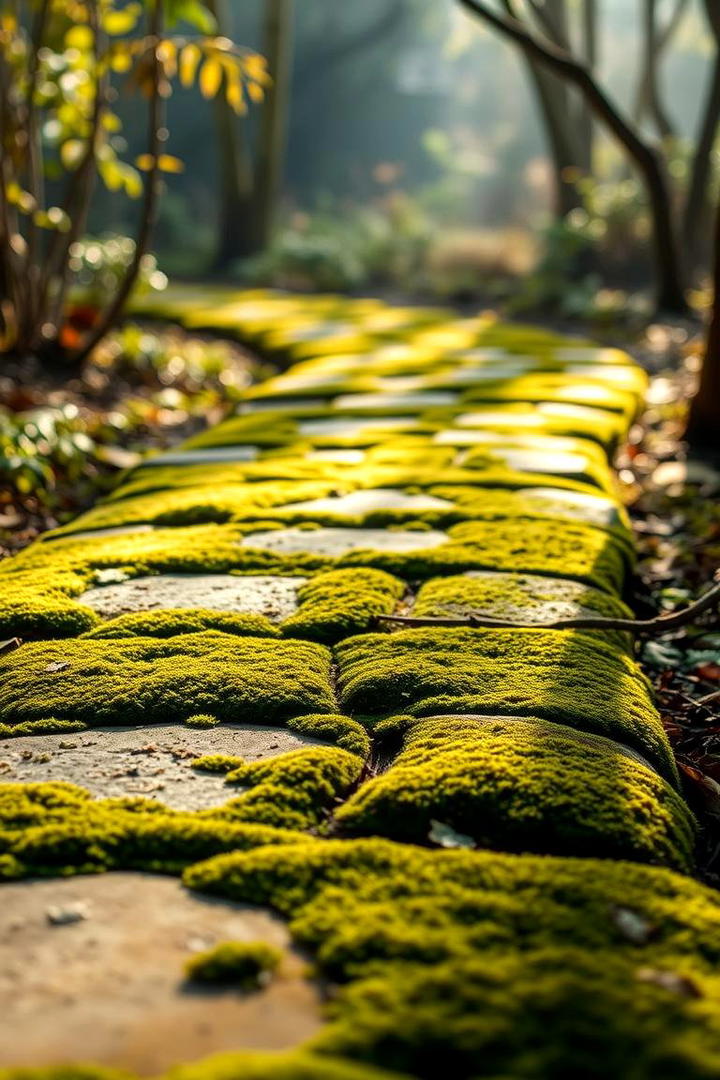 Moss Covered Walkway - 17 Rock Walkway Ideas