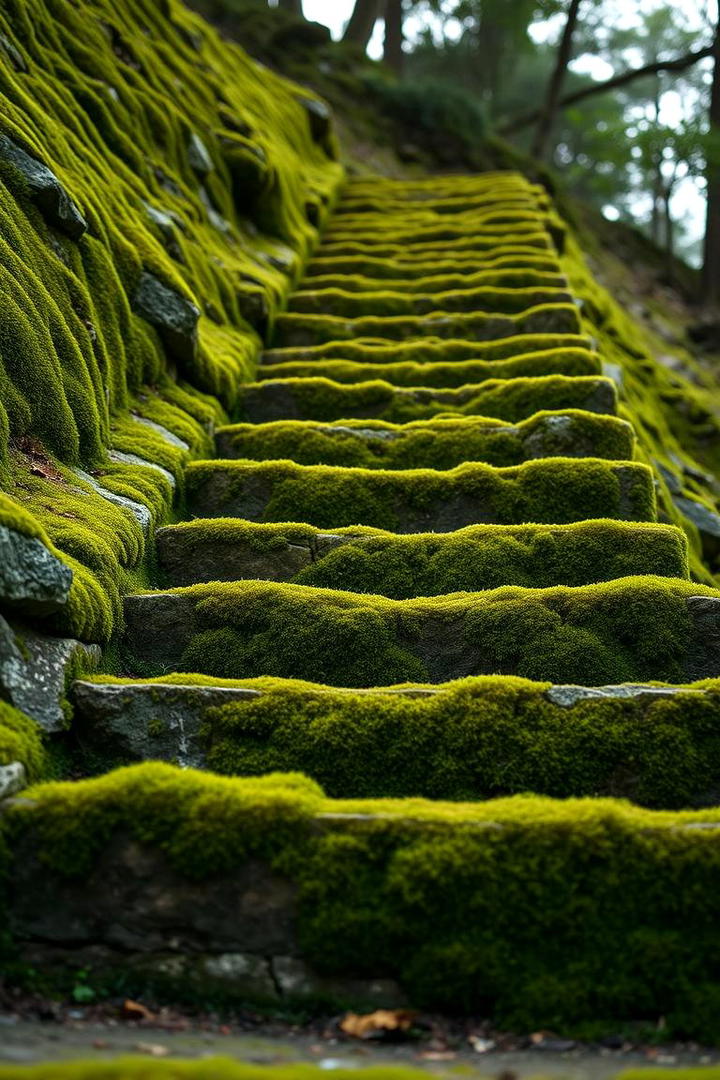 Mossy Stone Steps - 30 Stone Garden Ideas