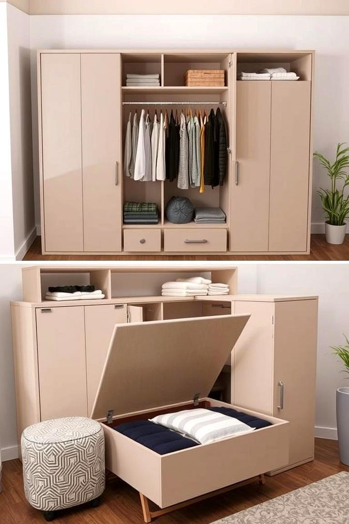 Multi Functional Furniture Storage - 21 Clothes Storage Ideas