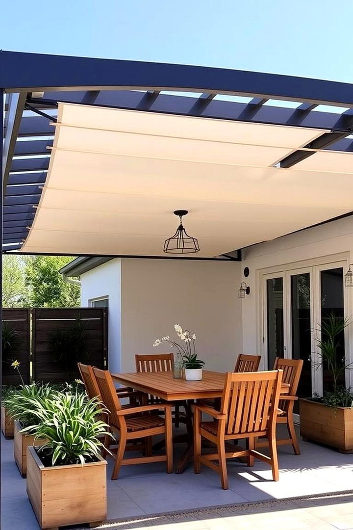 Multi Functional Pergola with Shade - 30 Modern Backyard Ideas