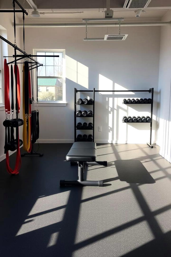 Multi Functional Resistance Zone - 30 Small Home Gym Ideas