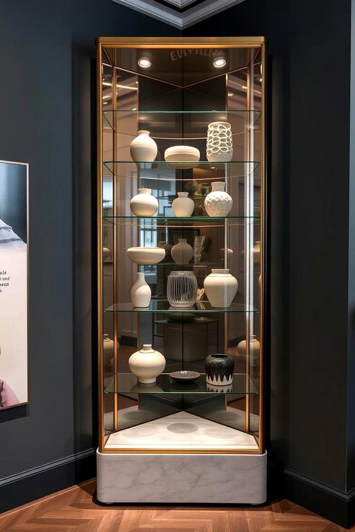 Multi Level Display Cabinets - 30 Corner Cabinet Ideas