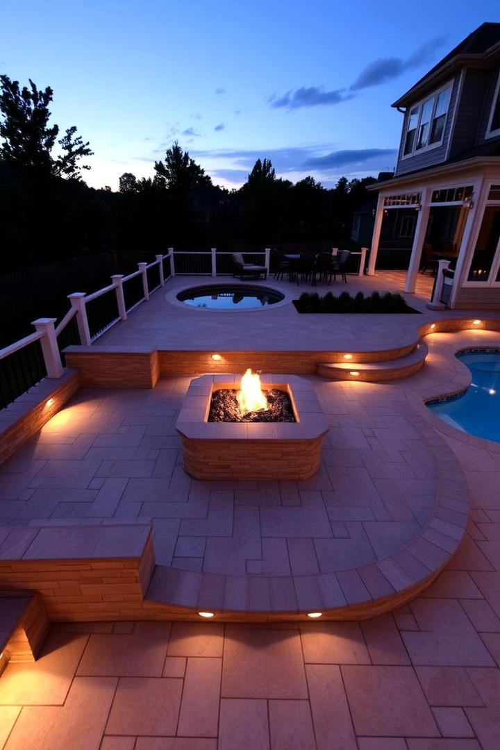 Multi Level Entertainers Pool Deck - 21 Pool Deck Ideas