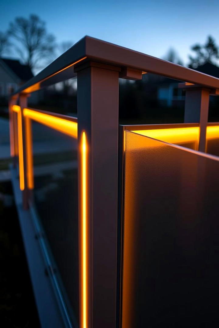 Multi Level Integrated Lighting - 21 Porch Railing Ideas