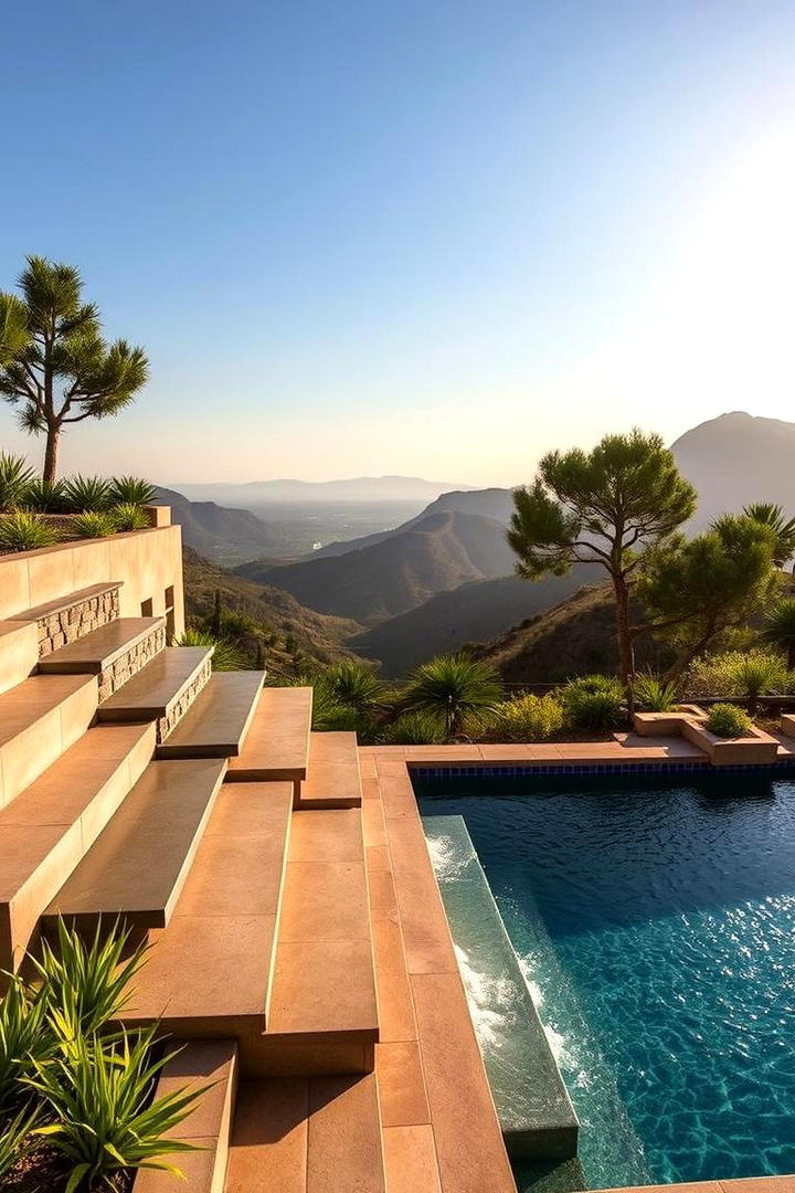 Multi Level Pool Terraces - 30 Pool Landscaping Ideas