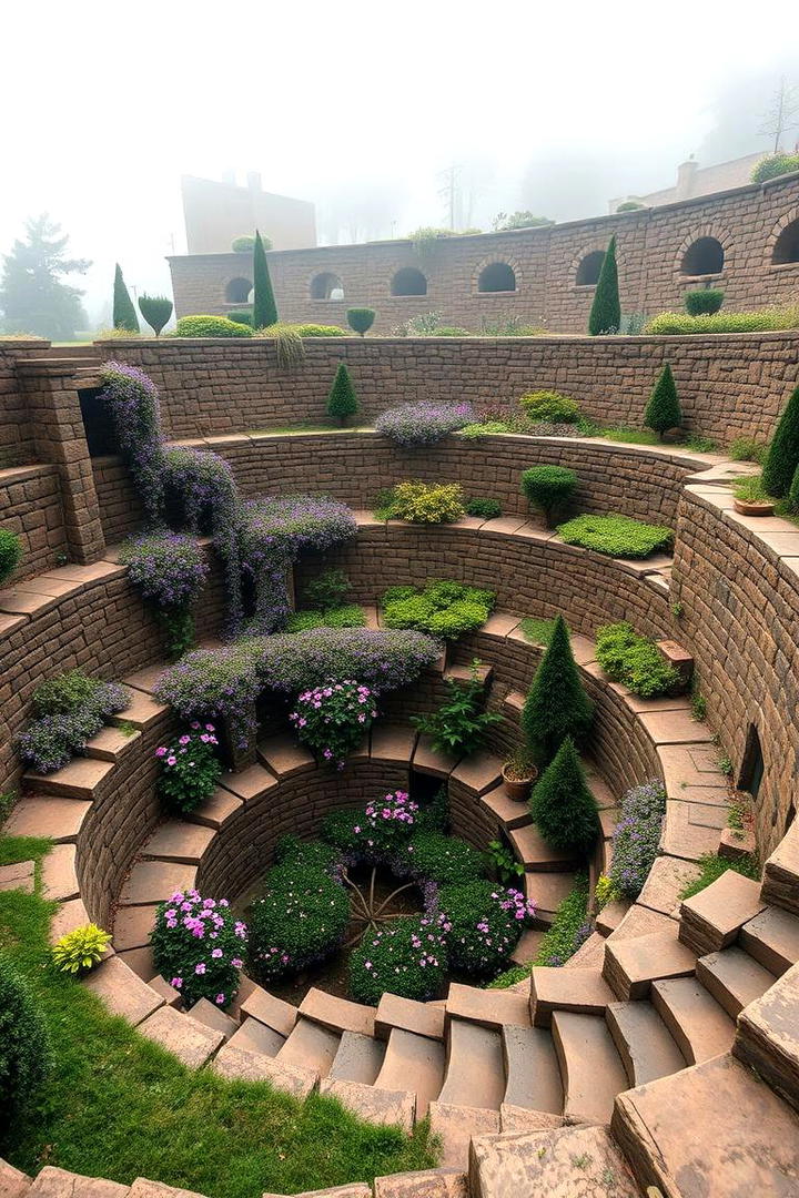 Multi Level Spiral Garden - 30 Spiral Garden Design Ideas