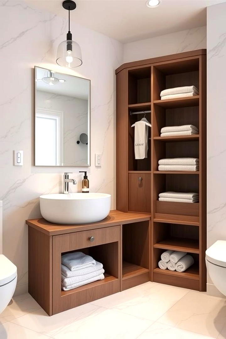 Multi Purpose Furniture with Storage - 21 Bathroom Storage Ideas