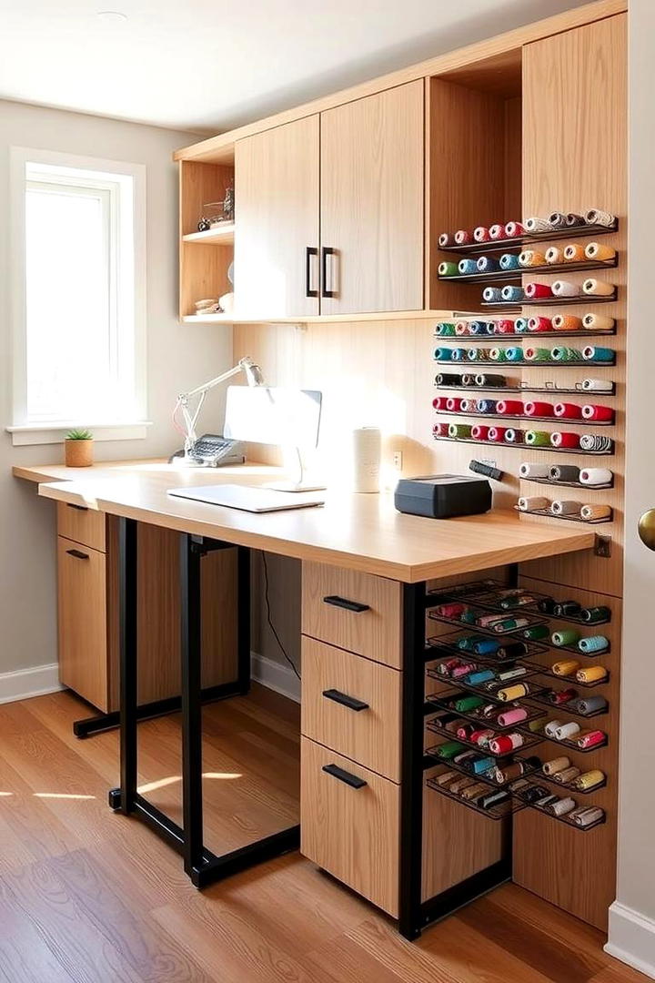 Multi Purpose Workstations - 30 Small Craft Room Ideas