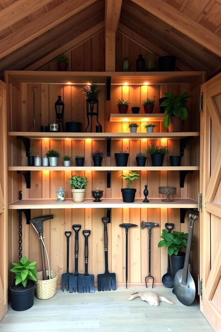 Multi Tier Display Shelves - 30 Shed Shelving Ideas