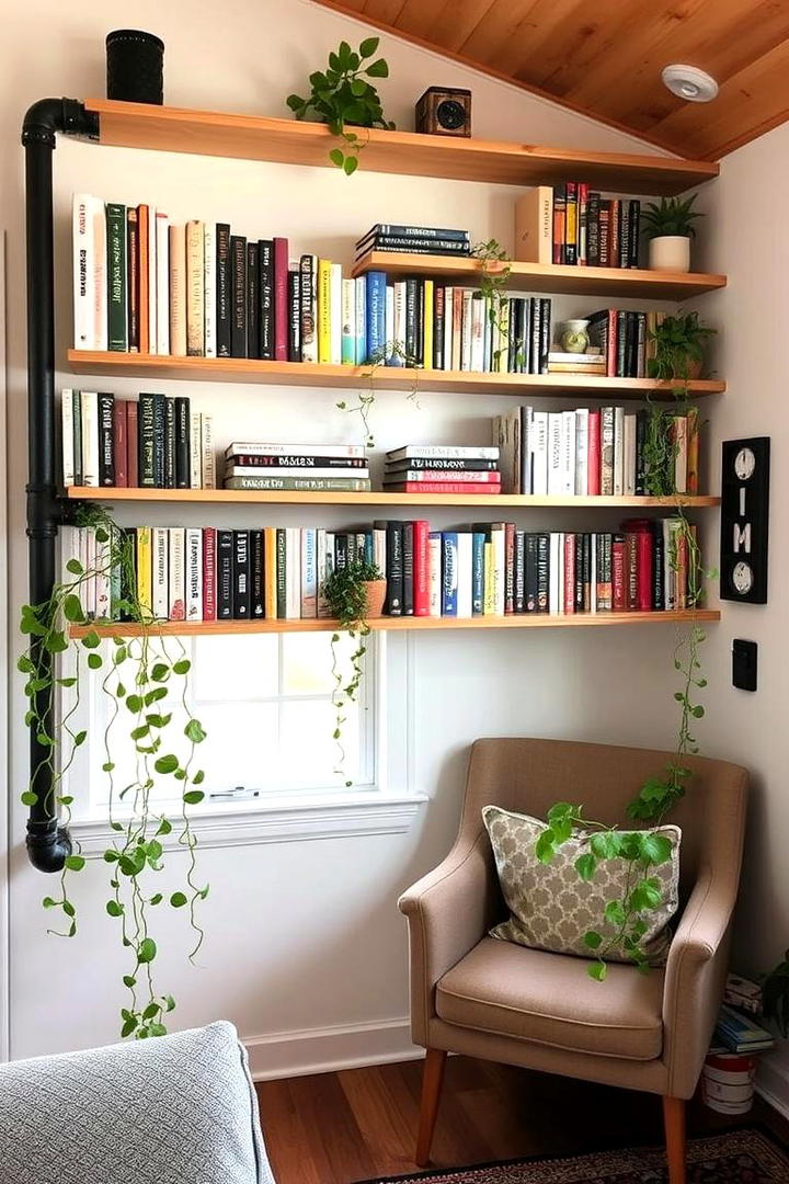 Multi Tiered Bookshelves - 30 Tiny House Storage Ideas