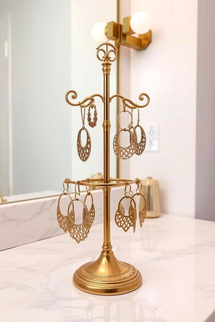 Multi Tiered Earring Stand - 30 Jewelry Storage Ideas