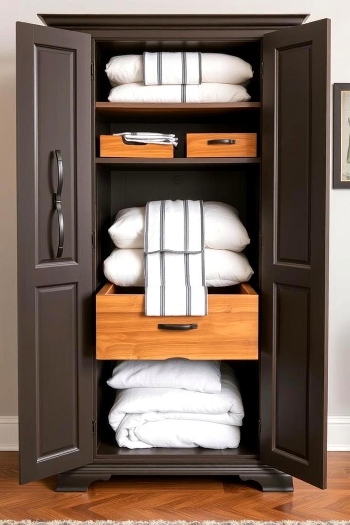 Multi Use Storage Cabinets - 30 Linen Closet Organization Ideas